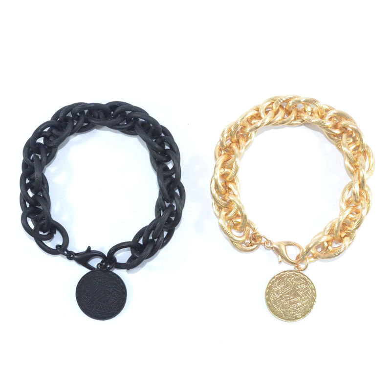 SCRATCH MEDAL CHAIN LINK BRACELET - product image  