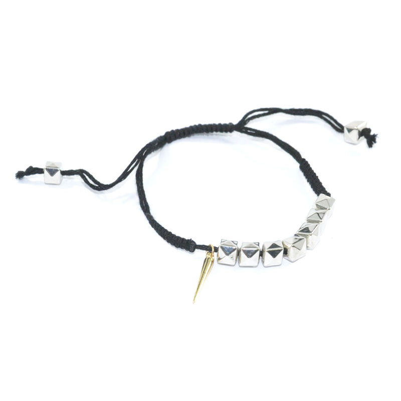 PYRAMID STUDS WITH SPIKE WOVEN BRACELET - product image  