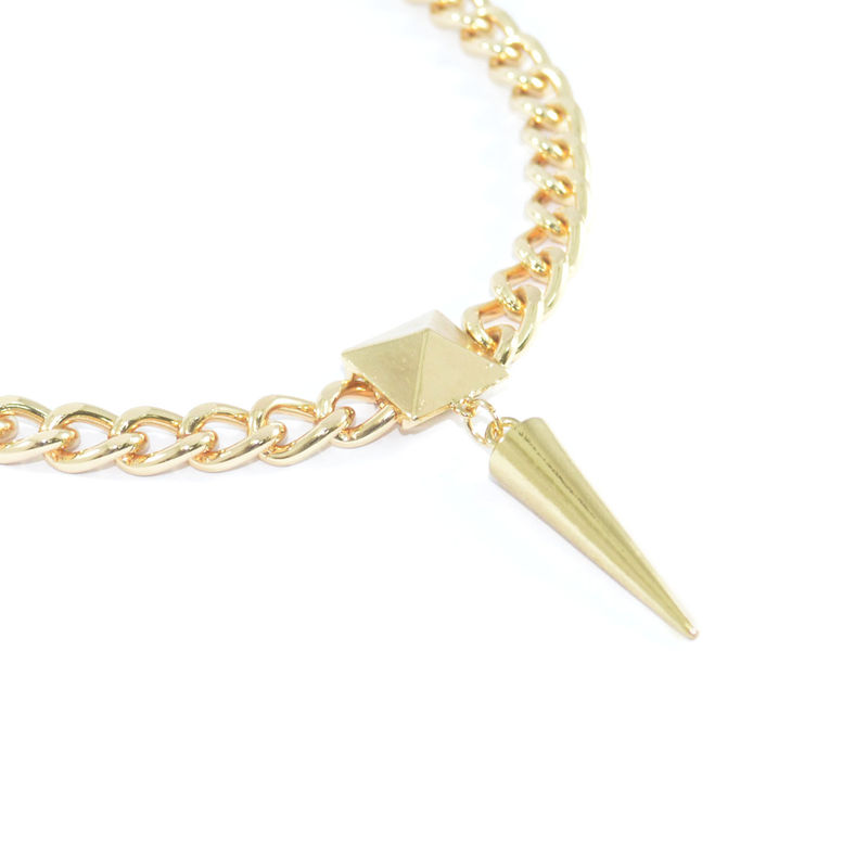 PYRAMID AND SPIKE PENDANT NECKLACE - product image  