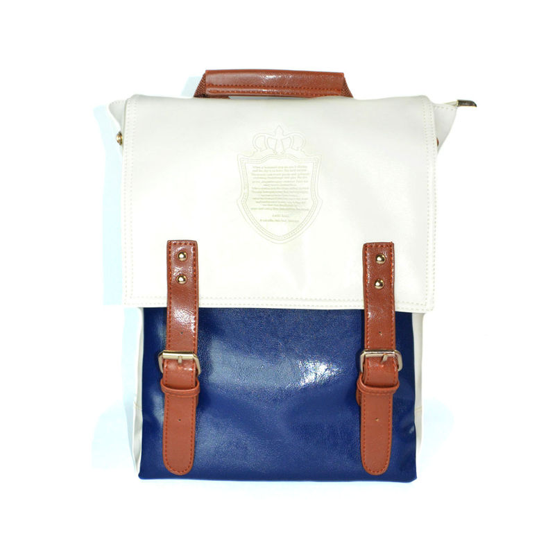PU LEATHER TWO TONE BACKPACK - product image  