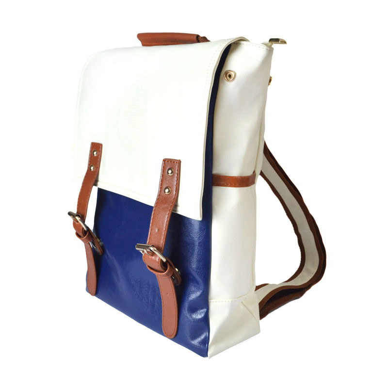 PU LEATHER TWO TONE BACKPACK - product image  