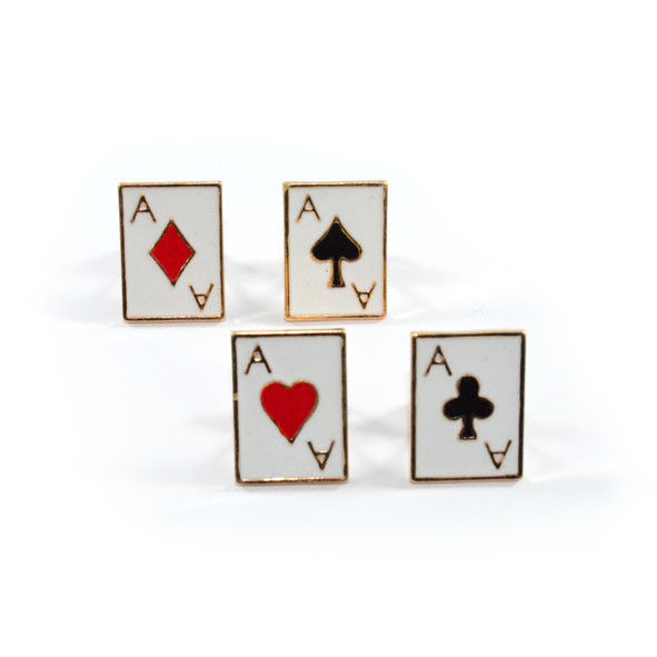 PLAYING CARDS COLLAR PIN - product image  