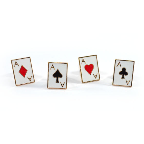 PLAYING CARDS COLLAR PIN - product image  
