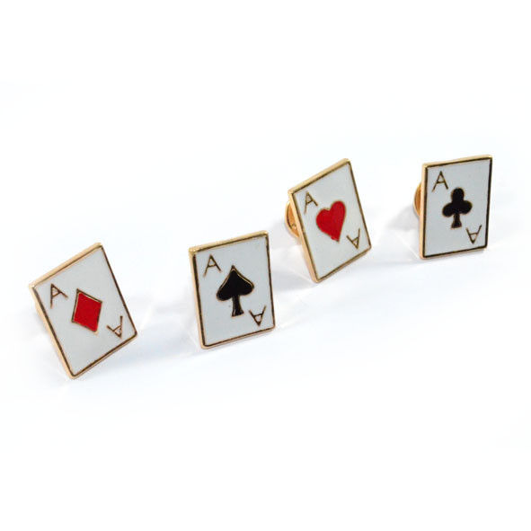PLAYING CARDS COLLAR PIN - product image  
