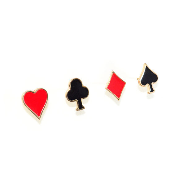 PLAYING CARD SUITS COLLAR PIN - product image  