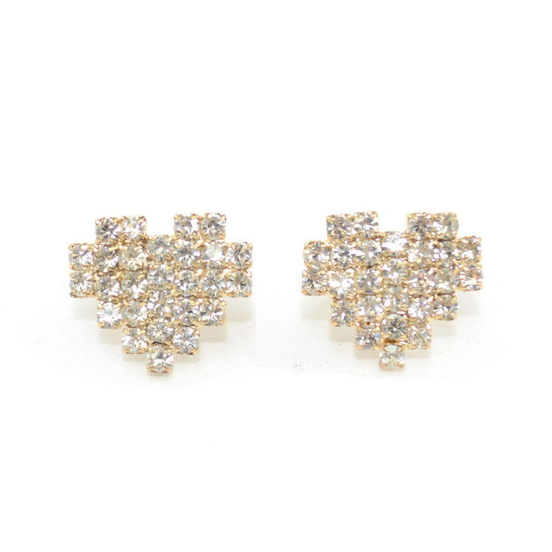 PIXEL HEART STUD EARRINGS - product image  