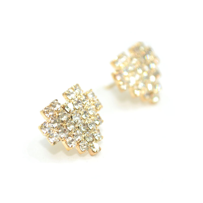 PIXEL HEART STUD EARRINGS - product image  