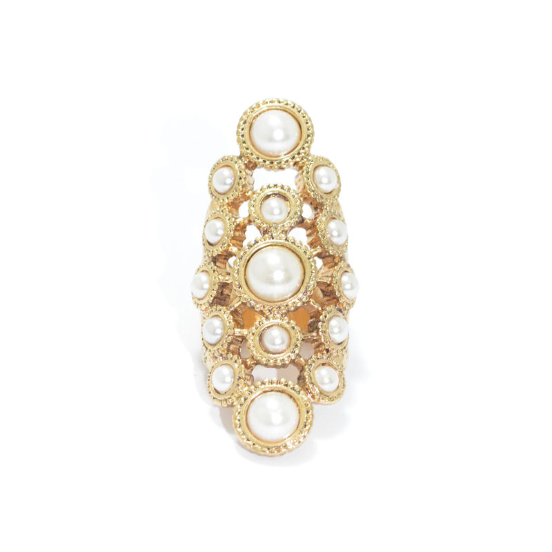 PEARLS DECOR HOLLOW RING - product image  