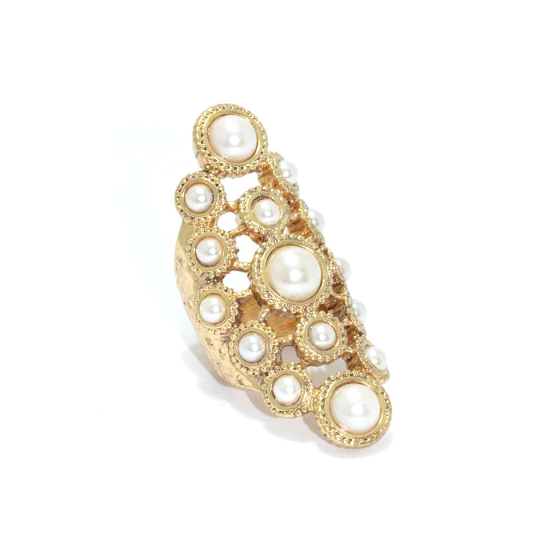 PEARLS DECOR HOLLOW RING - product image  