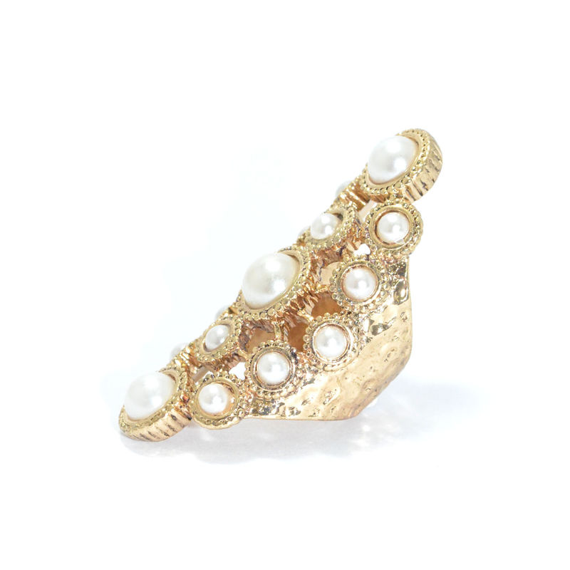 PEARLS DECOR HOLLOW RING - product image  