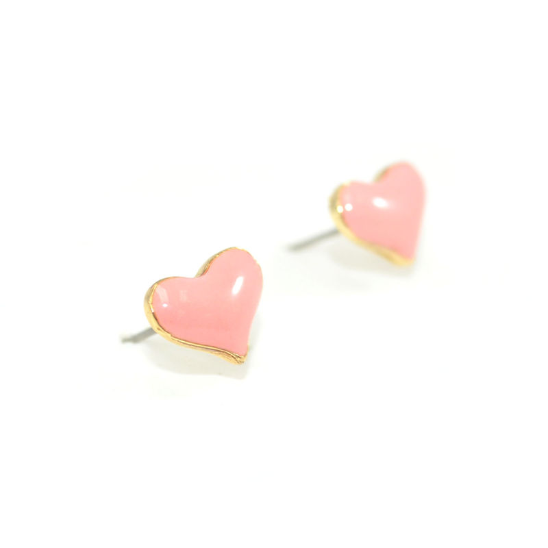 PASTEL HEART STUD EARRINGS - product image  