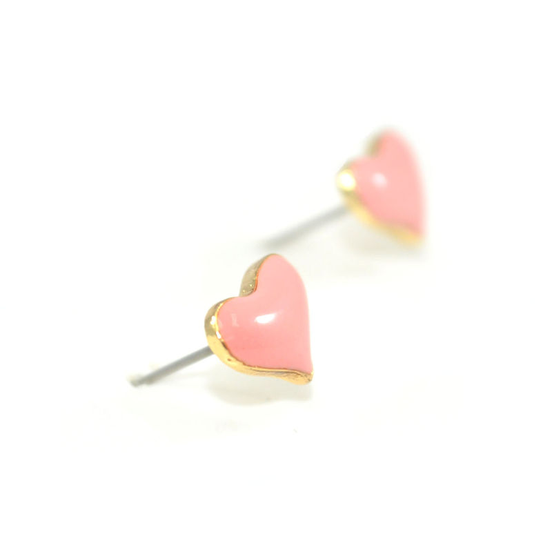 PASTEL HEART STUD EARRINGS - product image  