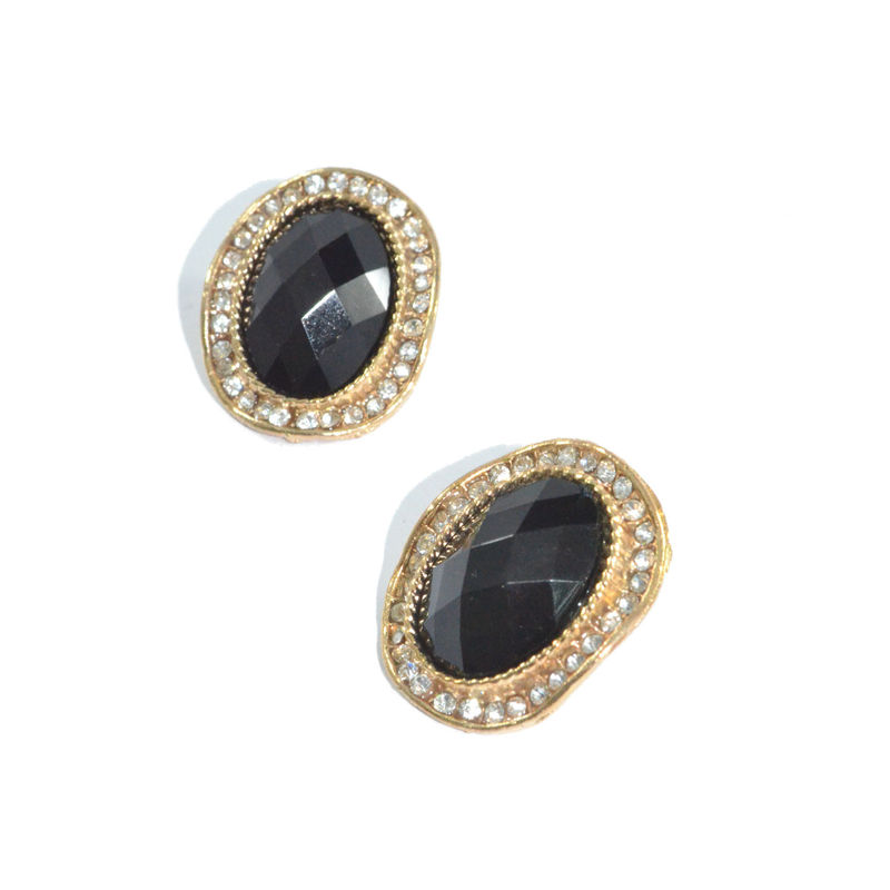 OVAL SHAPED CRYSTAL EARRINGS - product image  