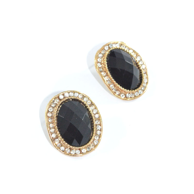 OVAL SHAPED CRYSTAL EARRINGS - product image  
