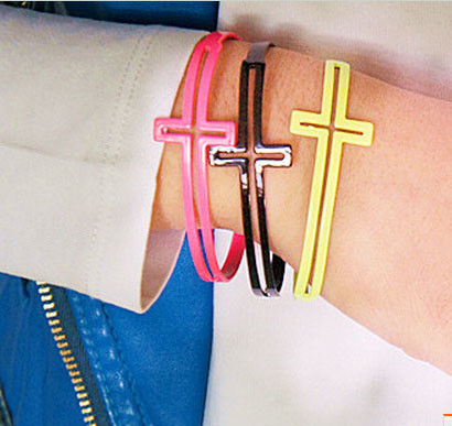 NEON CROSS BANGLE - product image  