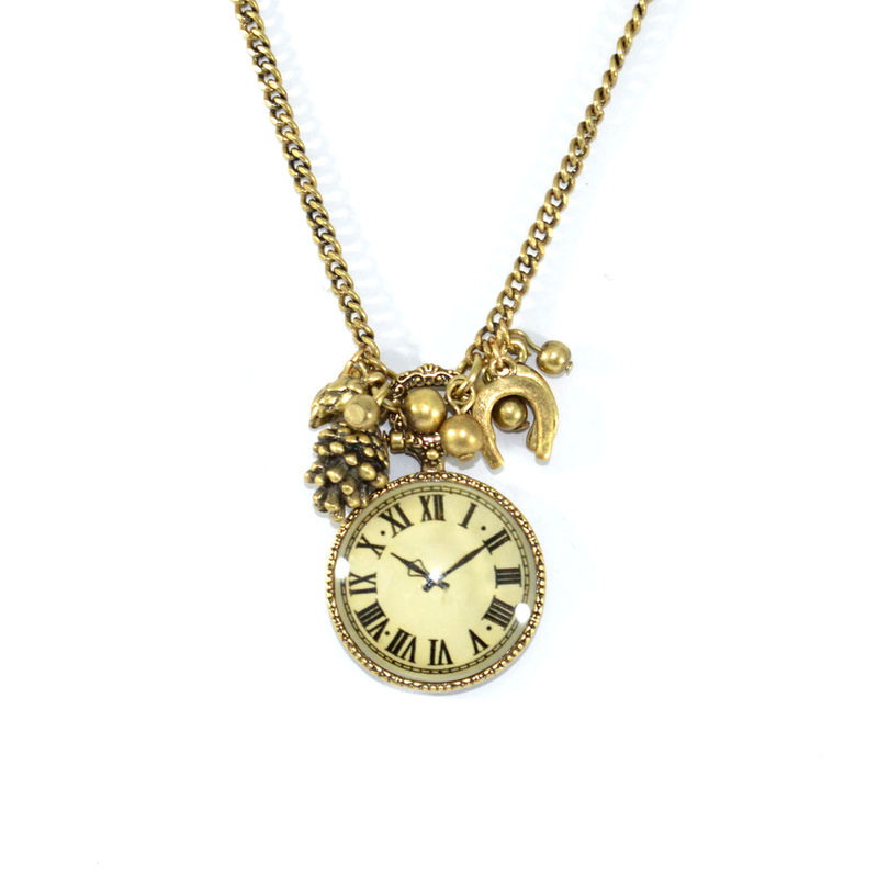 MULTI VINTAGE STYLE CHARMS NECKLACE - product image  