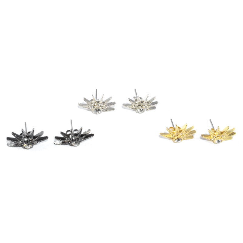 MULTI SPIKE WITH CRYSTAL EARRINGS - product image  