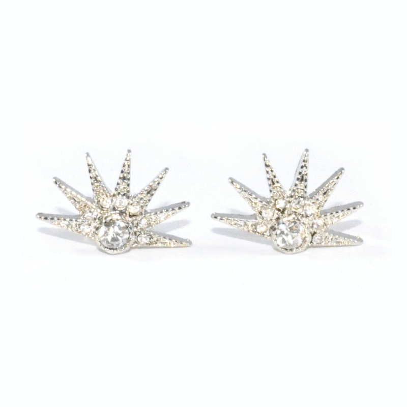 MULTI SPIKE WITH CRYSTAL EARRINGS - product image  