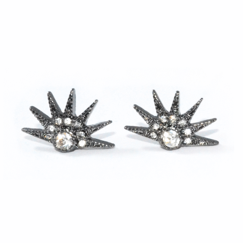 MULTI SPIKE WITH CRYSTAL EARRINGS - product image  