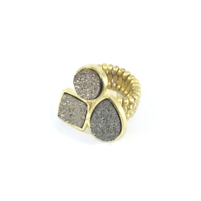 MULTI IRREGULAR CRYSTAL RING - product image  