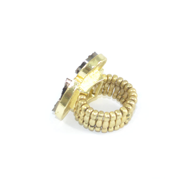 MULTI IRREGULAR CRYSTAL RING - product image  