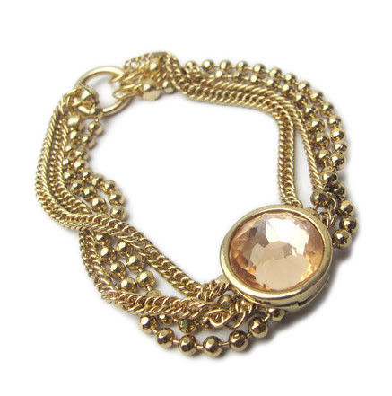 MULTI CHAIN WITH NATURAL STONE BRACELET - product image  