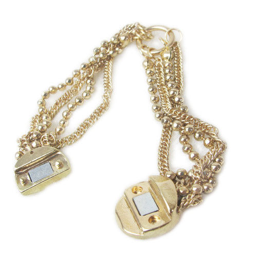 MULTI CHAIN WITH NATURAL STONE BRACELET - product image  