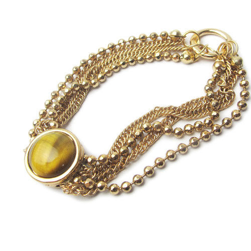 MULTI CHAIN WITH NATURAL STONE BRACELET - product image  