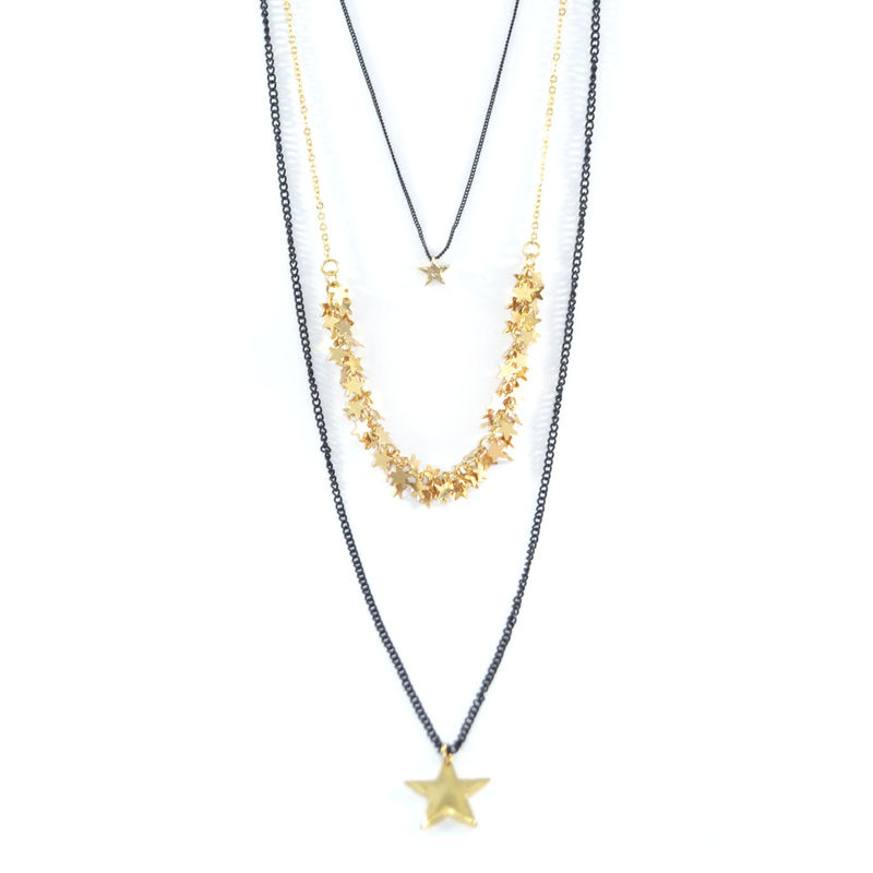 MULTI CHAIN STAR PENDANTS NECKLACE - product image  