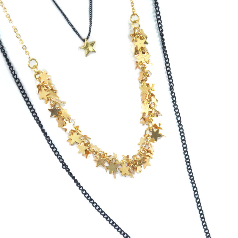 MULTI CHAIN STAR PENDANTS NECKLACE - product image  