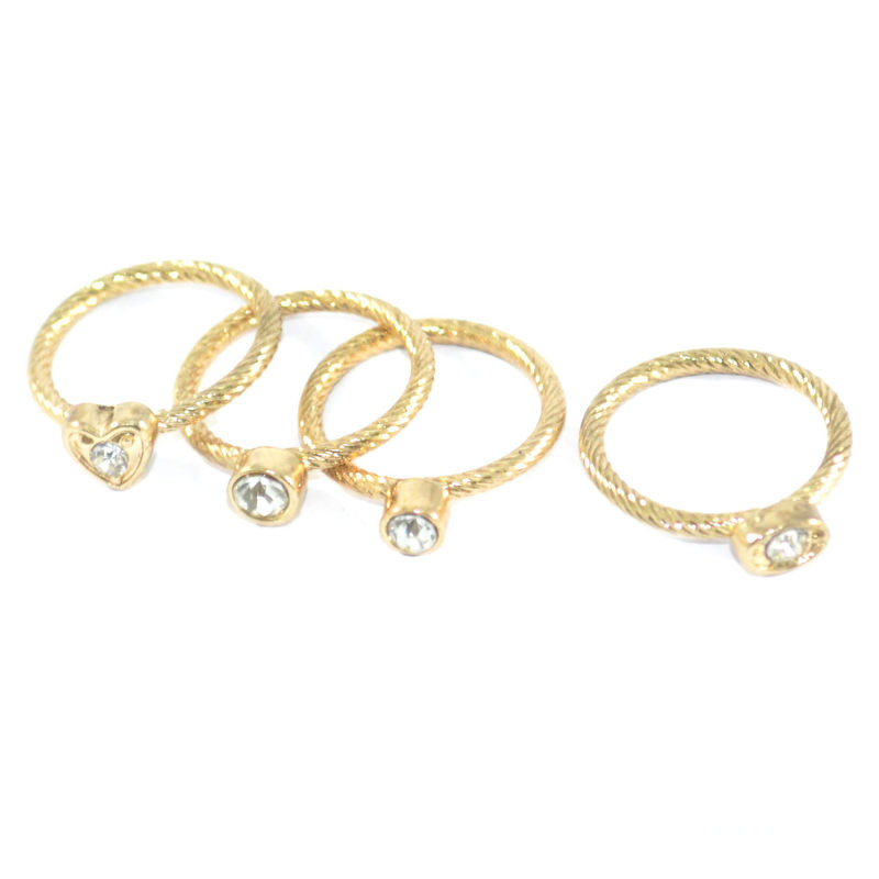 MINIMAL CRYSTAL RING SET - product image  