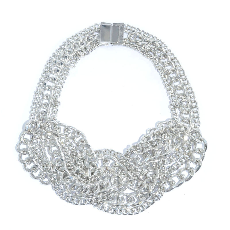 METALLIC TWO TONE CHAIN NECKLACE - product image  