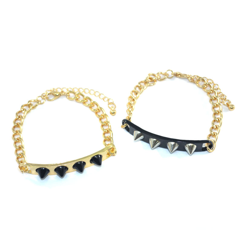 METALLIC STUD PENDANT BRACELET - product image  