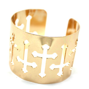METALLIC MULTI HOLLOW CROSS BANGLE - product image  