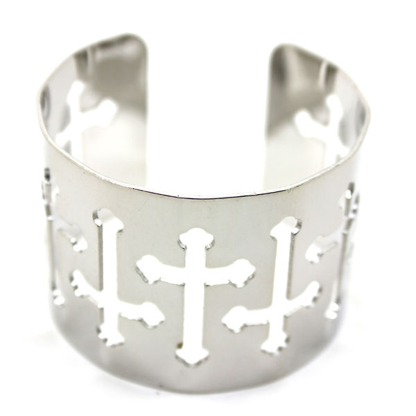 METALLIC MULTI HOLLOW CROSS BANGLE - product image  