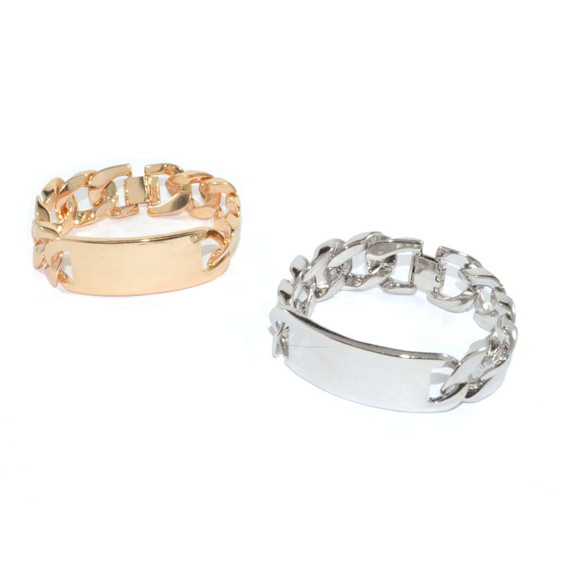 METALLIC CHAIN PENDANT BRACELET - product image  