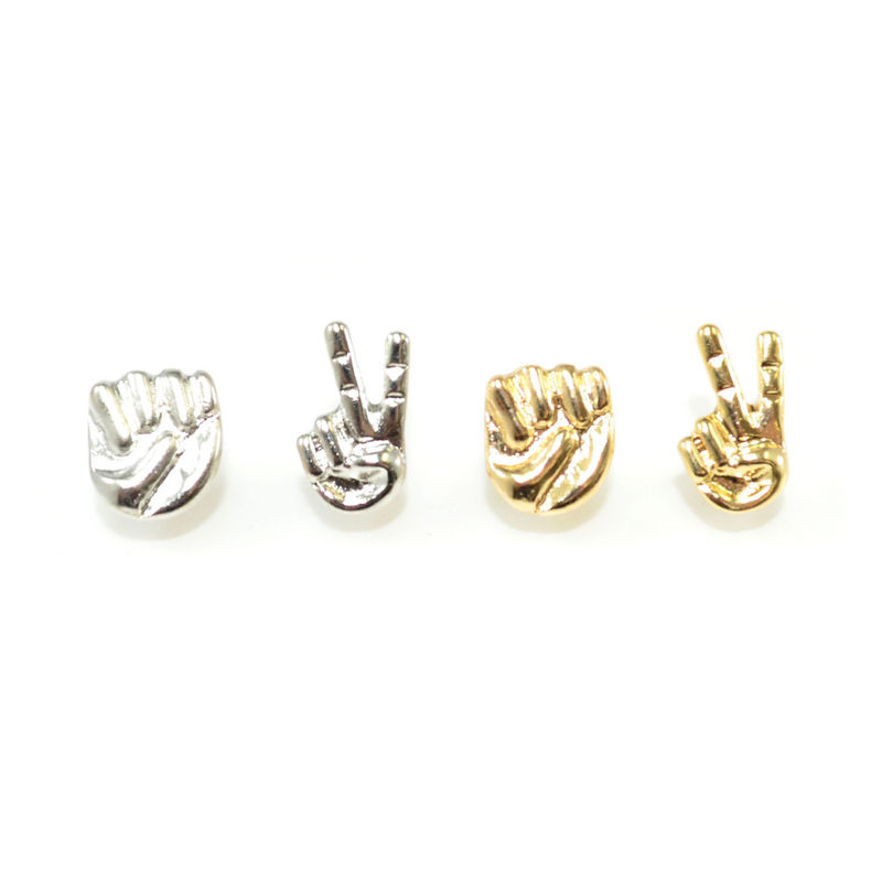 METAL TONE SCISSOR-STONE EARRINGS - product image  