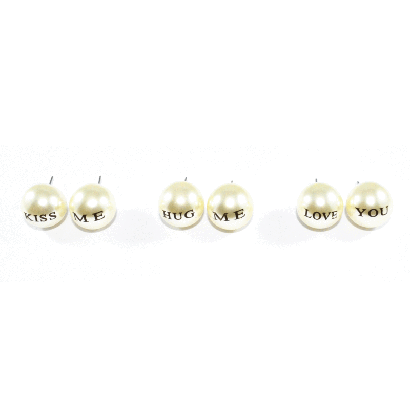MESSAGE PEARL EARRINGS - product image  