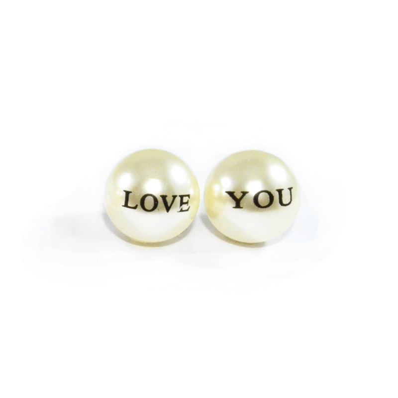 MESSAGE PEARL EARRINGS - product image  