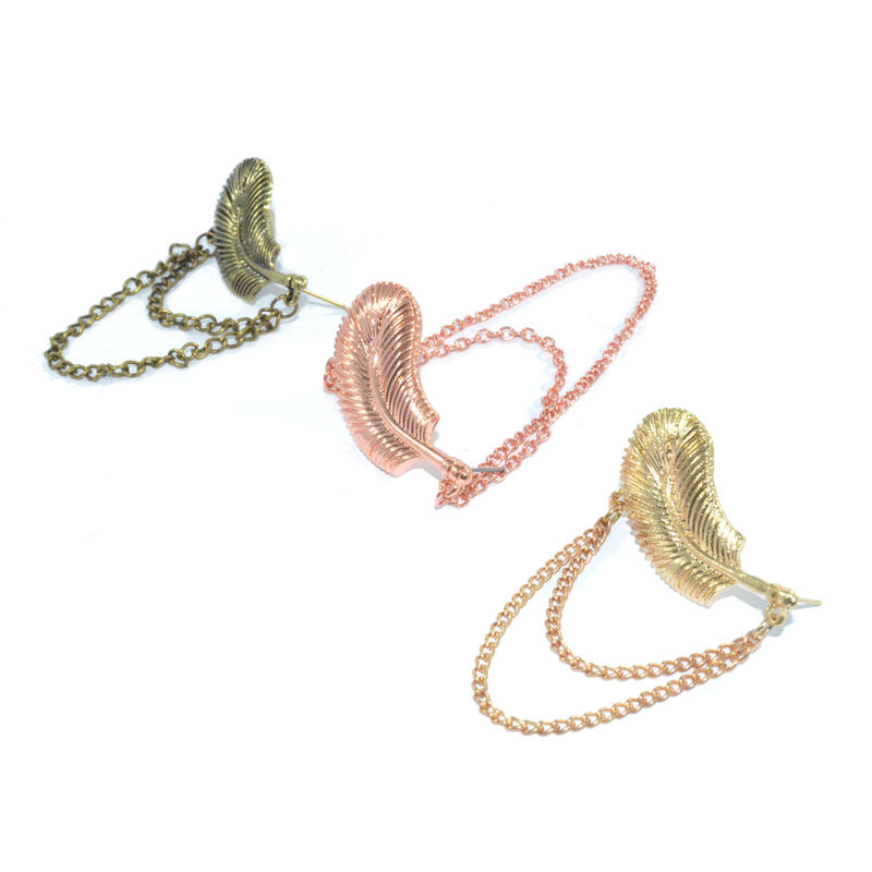 LEAF AND CHAIN EARRING - product image  