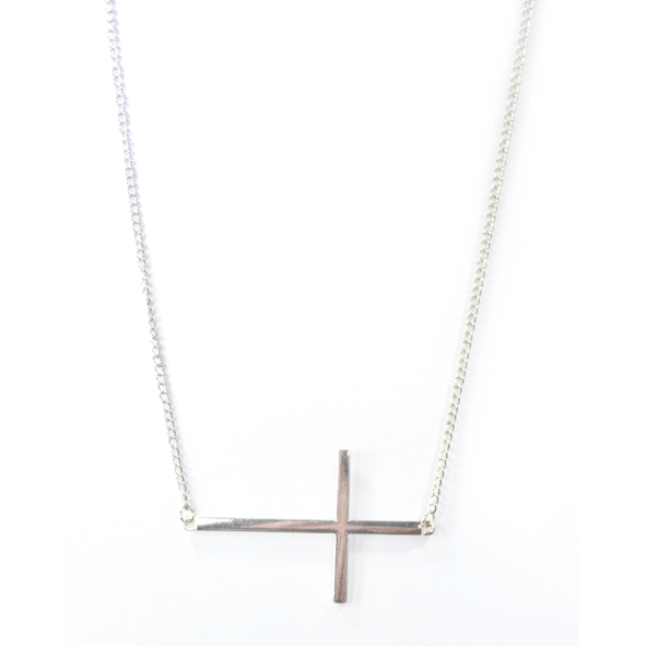 LARGE HORIZONTAL CROSS NECKLACE - product image  