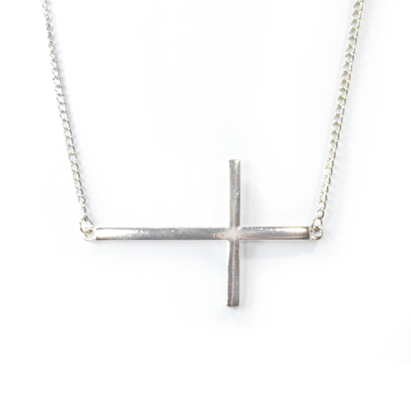 LARGE HORIZONTAL CROSS NECKLACE - product image  