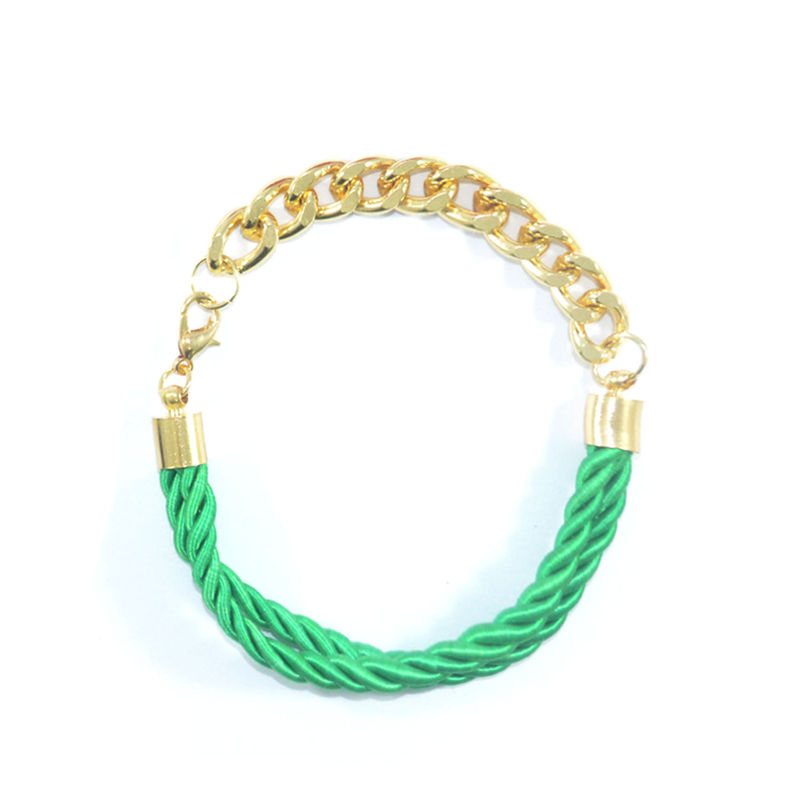 WOVEN STRAP AND CHAIN BRACELET - product image  