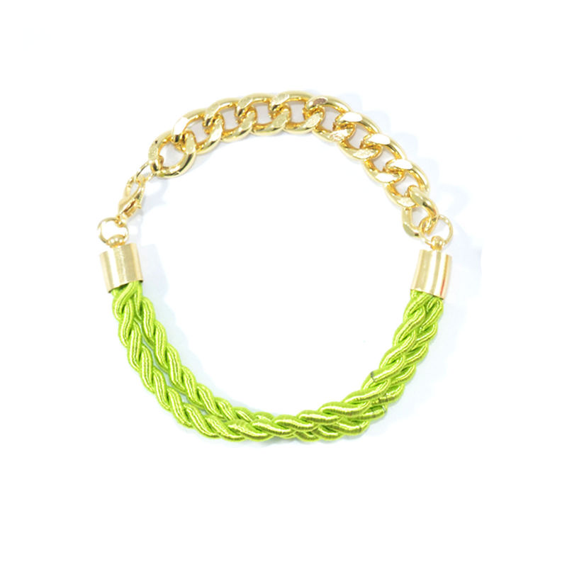 WOVEN STRAP AND CHAIN BRACELET - product image  