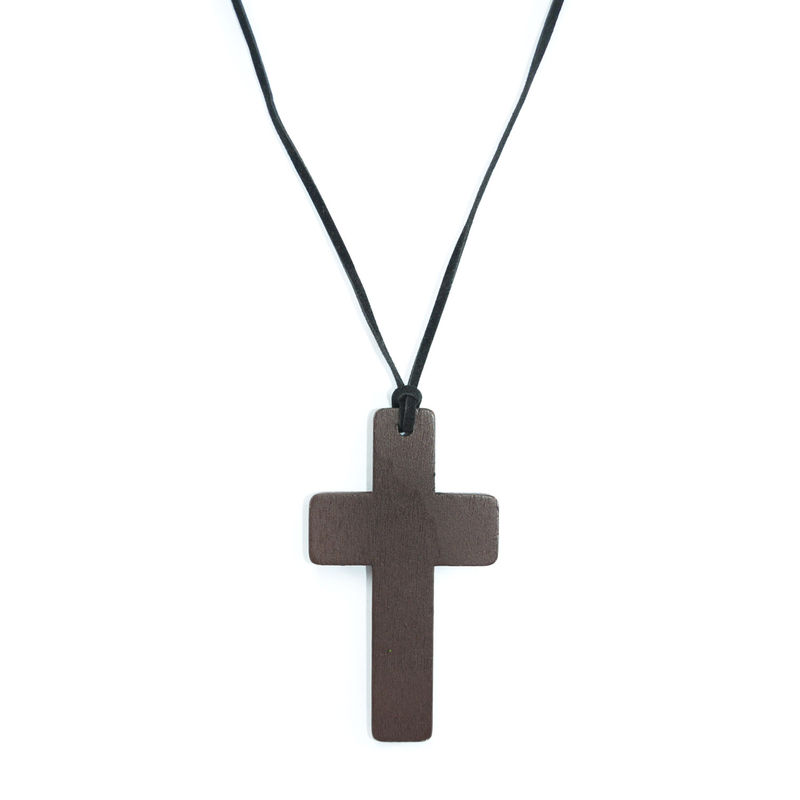 WOOD CROSS NECKLACE - product image  