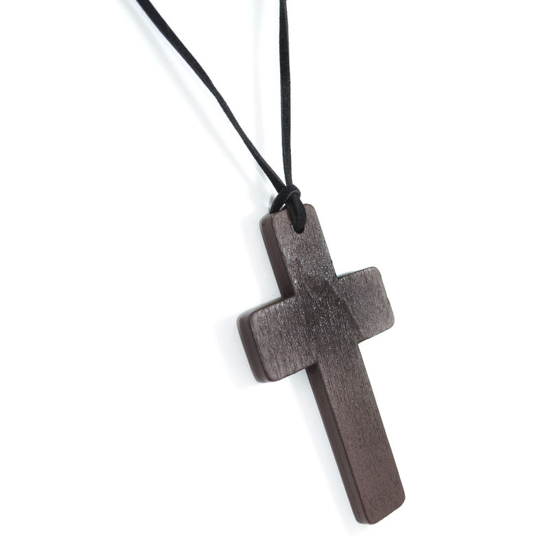 WOOD CROSS NECKLACE - product image  