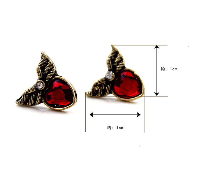 WING WITH GEM EAR STUD - product image  