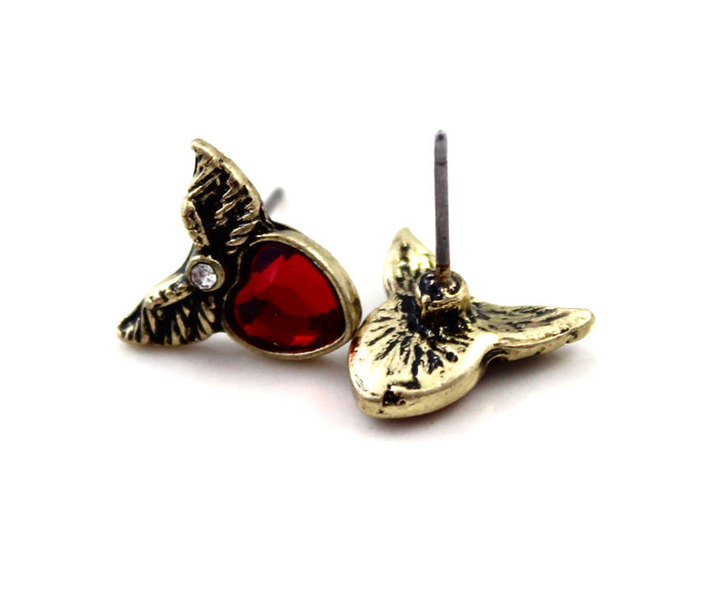 WING WITH GEM EAR STUD - product image  