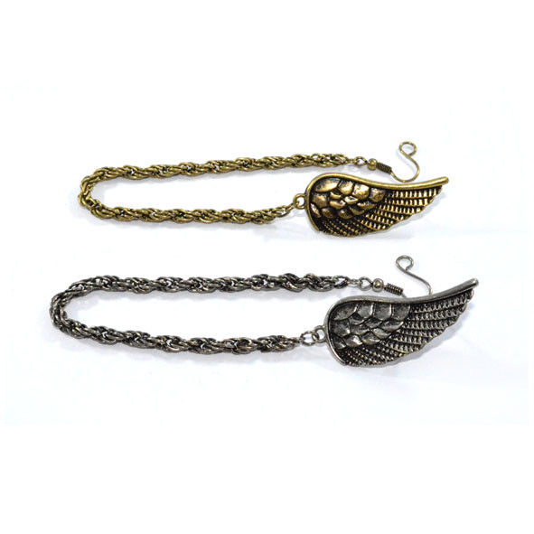 VINTAGE TONE CHAIN WITH WING EAR CUFFS - product image  
