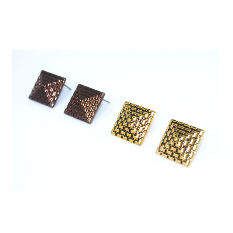 VINTAGE STYLE PYRAMID STUD EARRINGS - product image  
